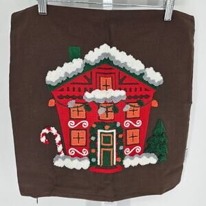 Ashler Home Christmas Throw Pillow Cover Winter Decorative 18 X 18 Inch Brown